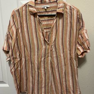 Madewell Striped V Neck Tunic